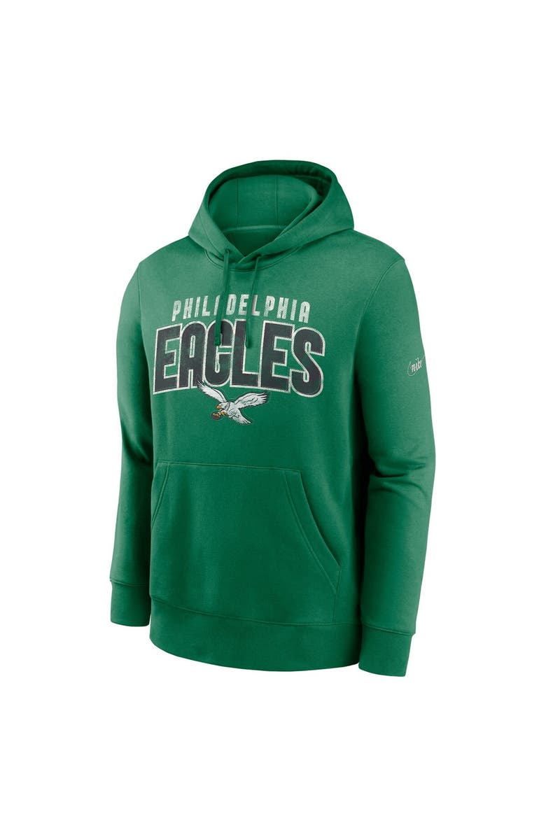 Nike Men's Nike Kelly Green Philadelphia Eagles Rewind Club Logo Pullover Hoodie, Alternate, color,