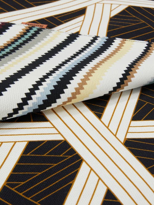 Missoni Shangai Nastri 2 Placemat And 2 Napkin Set In Black