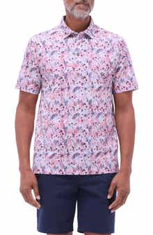 Bugatchi Victor OoohCotton® Leaf Print Polo