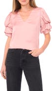 1.STATE Tiered Bubble Sleeve Top