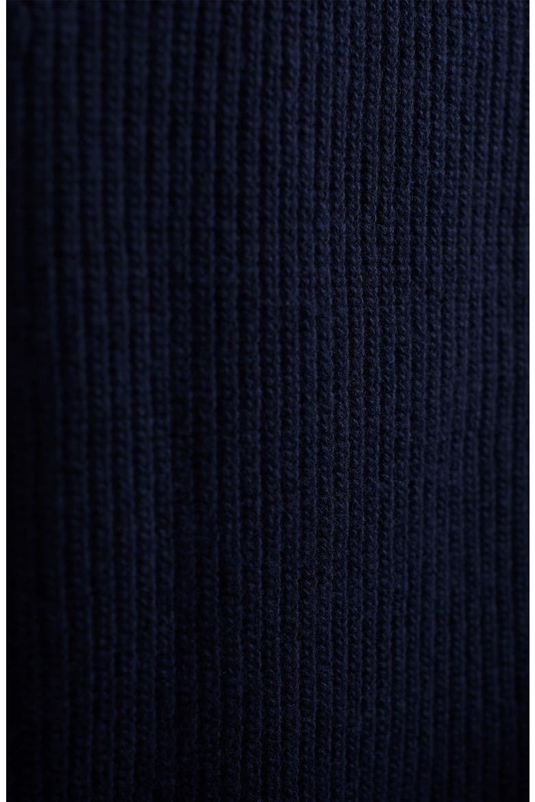 Merino Wool & Cotton Quarter Zip Pullover, Alternate, color, NAVY