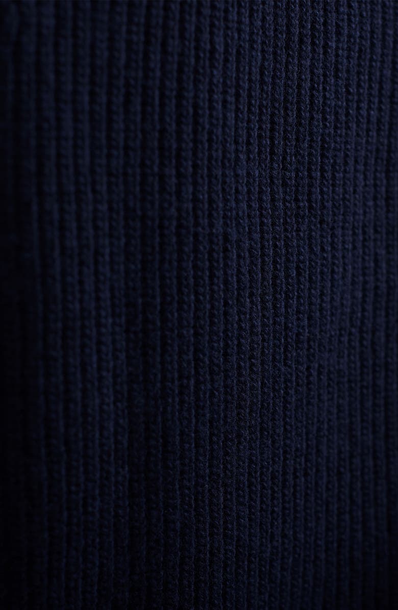 Bugatchi Merino Wool & Cotton Quarter Zip Pullover, Alternate, color, Navy