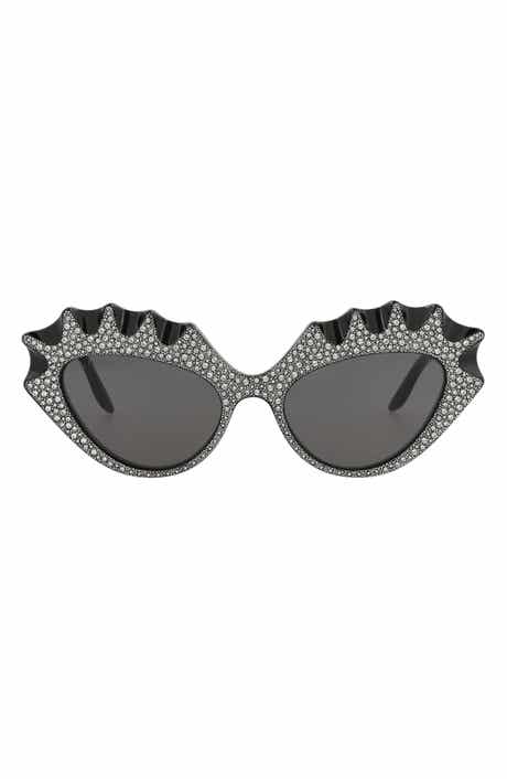 Gucci 52mm Crystal Pavé Cat Eye Sunglasses