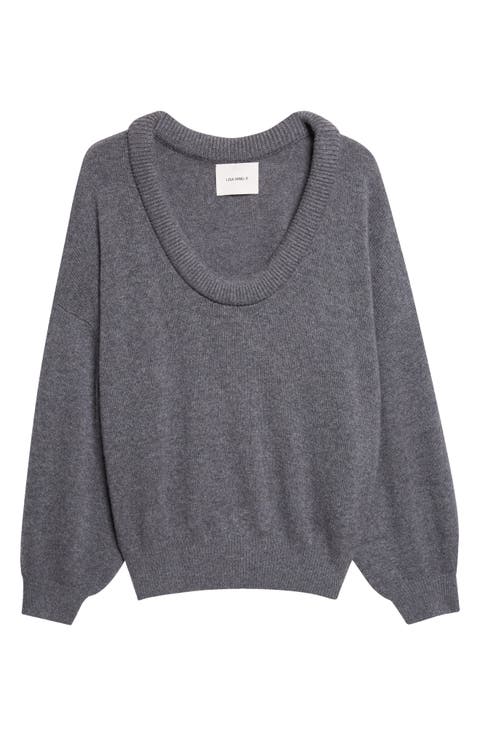 Doria Padded Scoop Neck Cashmere Sweater