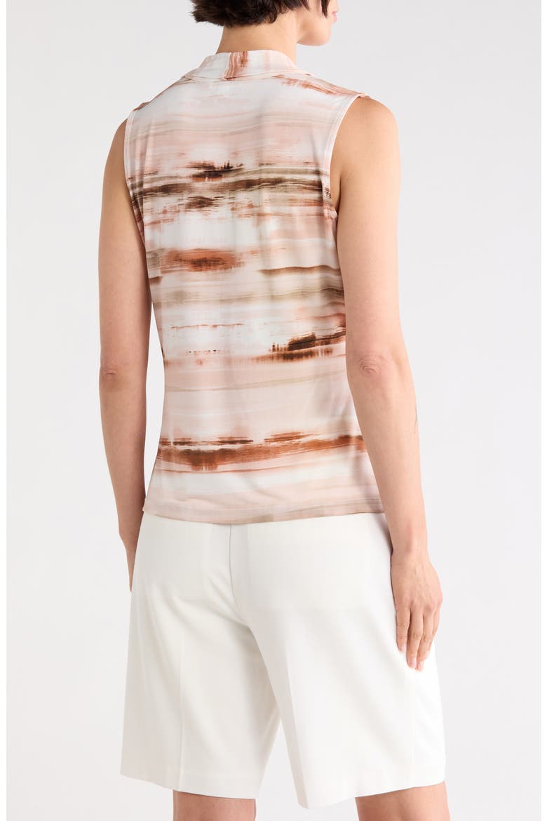 V-Neck Sleeveless Top, Alternate, color, ADOBE MULTI