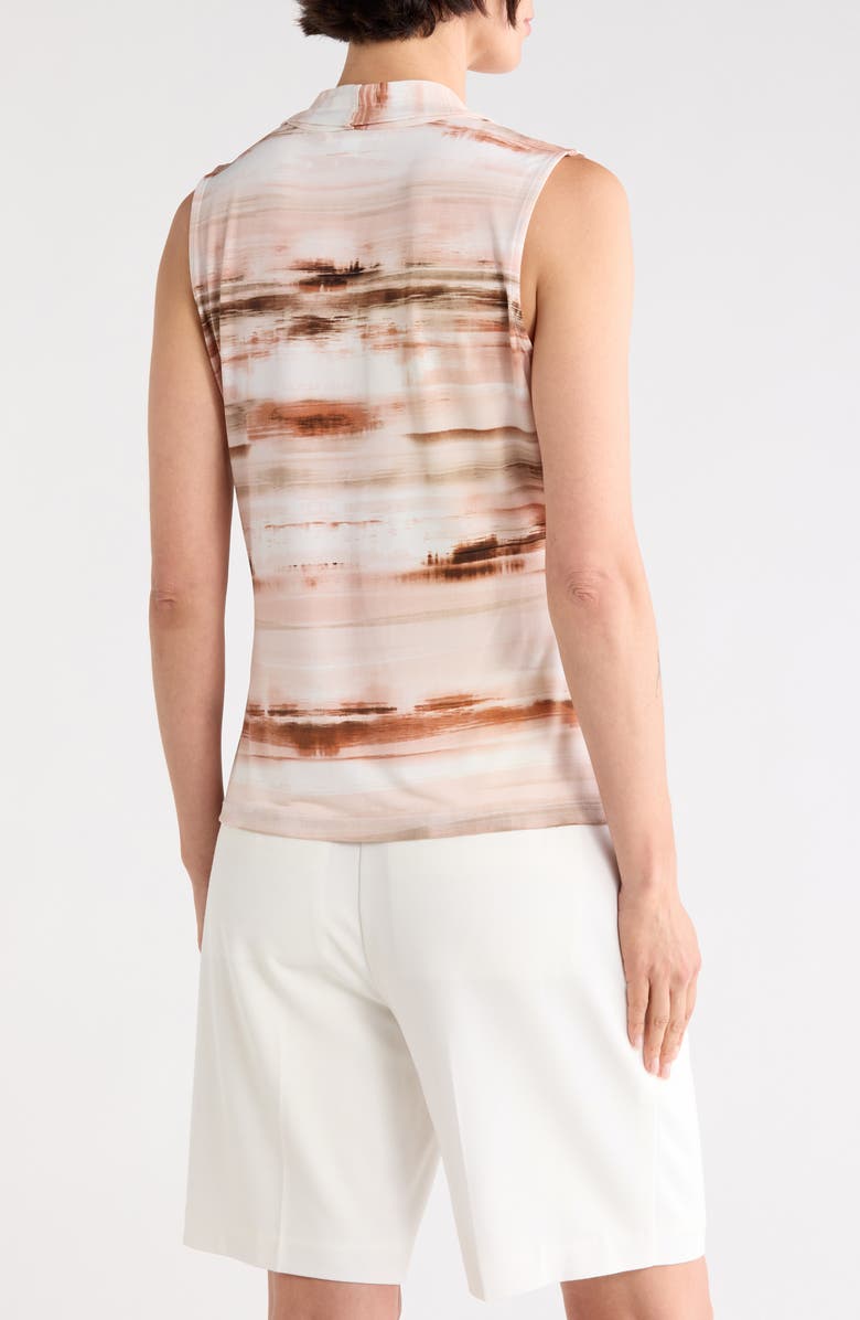 Calvin Klein V-Neck Sleeveless Top, Alternate, color, Adobe Multi