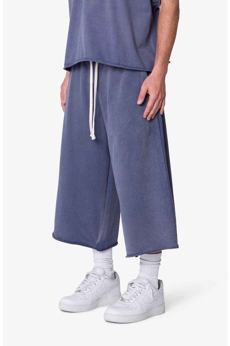 Extra Long Sweat Shorts, Alternate, color, WASHED NAVY