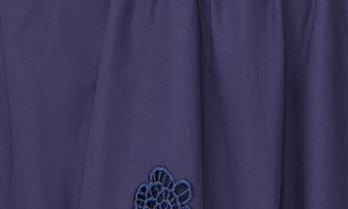 Cece Floral Embroidered Flounce Hem Cotton Maxi Dress