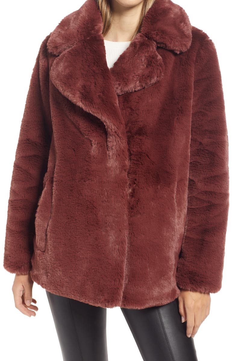 Halogen<sup>®</sup> Women's Faux Fur Teddy Coat, Alternate, color,