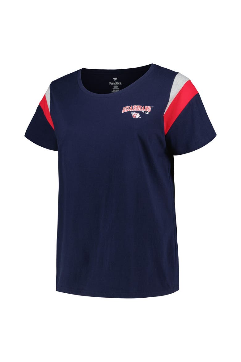 Women's Profile Navy Cleveland Guardians Plus Size Scoop Neck T-Shirt, Alternate, color, Navy