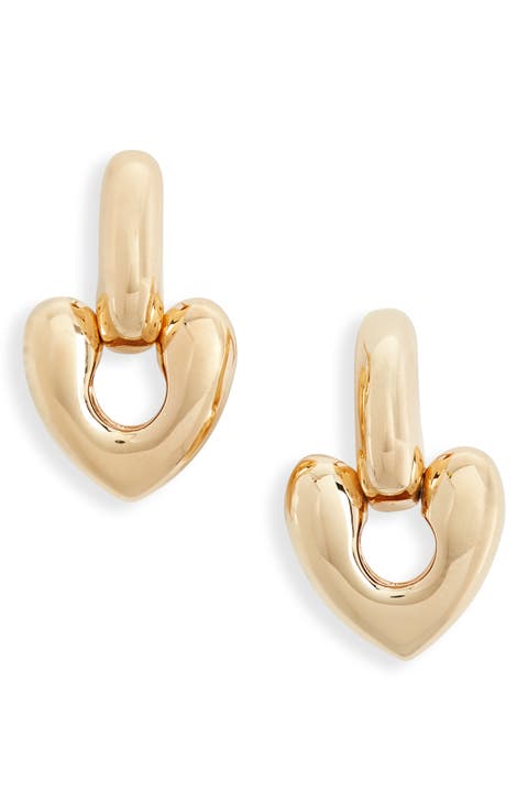Small Heart Drop Earrings