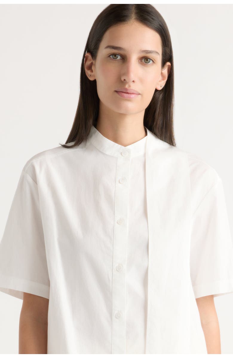 Modern Citizen Gretta Scarf-Neck Ruffled Tunic Blouse, Alternate, color, White