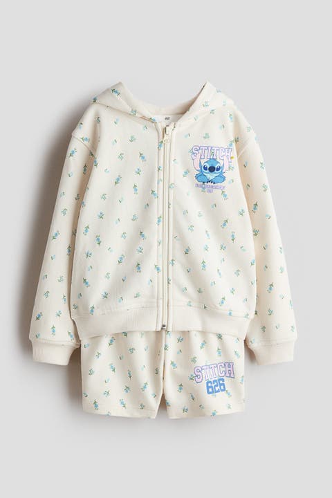 2-piece Printed Sweatshirt Set