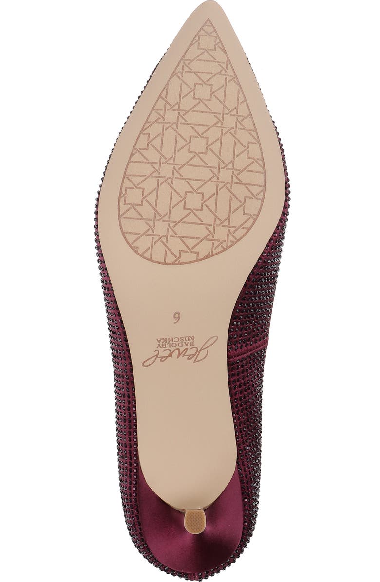 Jewel Badgley Mischka Frenchie Pointed Toe Pump, Alternate, color, Bordeaux Satin