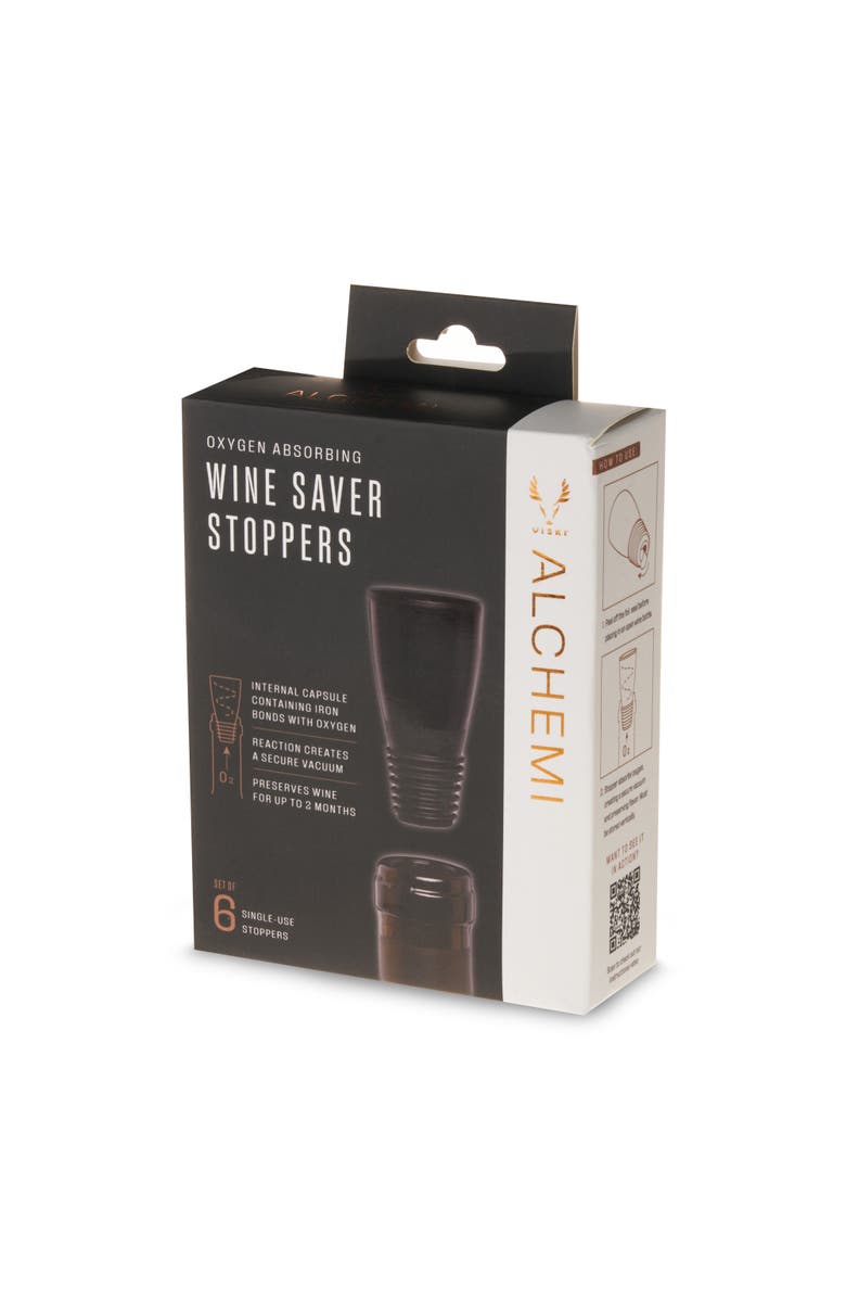 Viski Alchemi x Repour Wine Saving Stoppers Set of 6, Alternate, color,