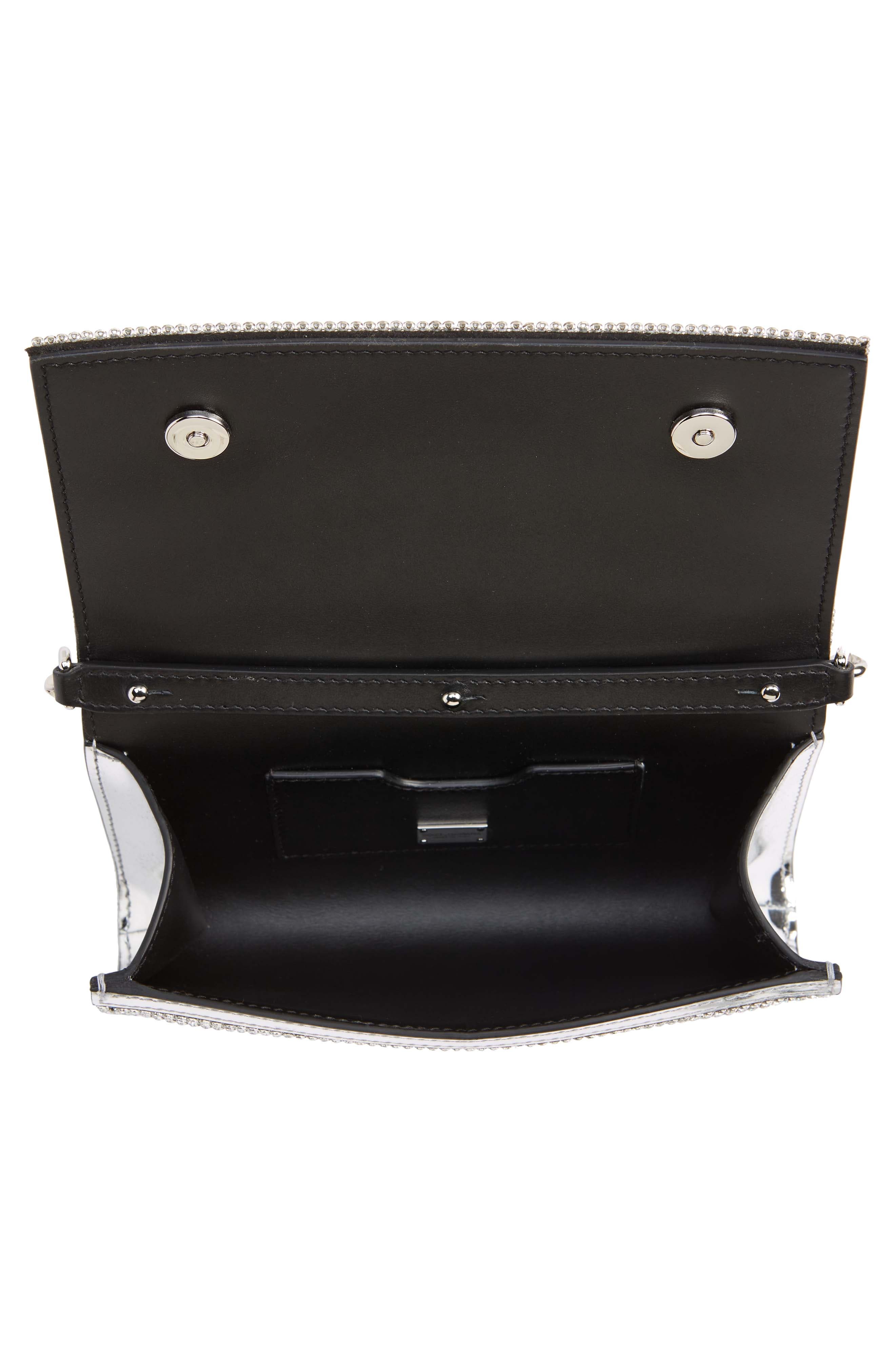 Dolce&Gabbana DG Logo Crystal Mesh Shoulder Bag, Alternate, color, 