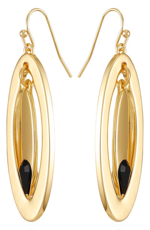 Oval Drop Earrings
