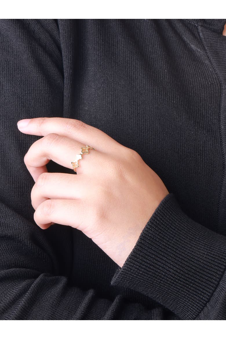 Clover Ring in 14K Gold, 6mm, Alternate, color, Yellow Gold