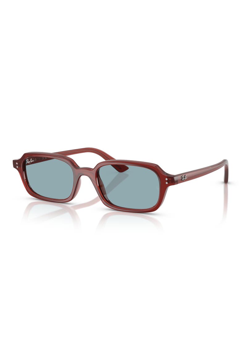 Pillow 51mm Rectangular Sunglasses, Alternate, color, BLUE