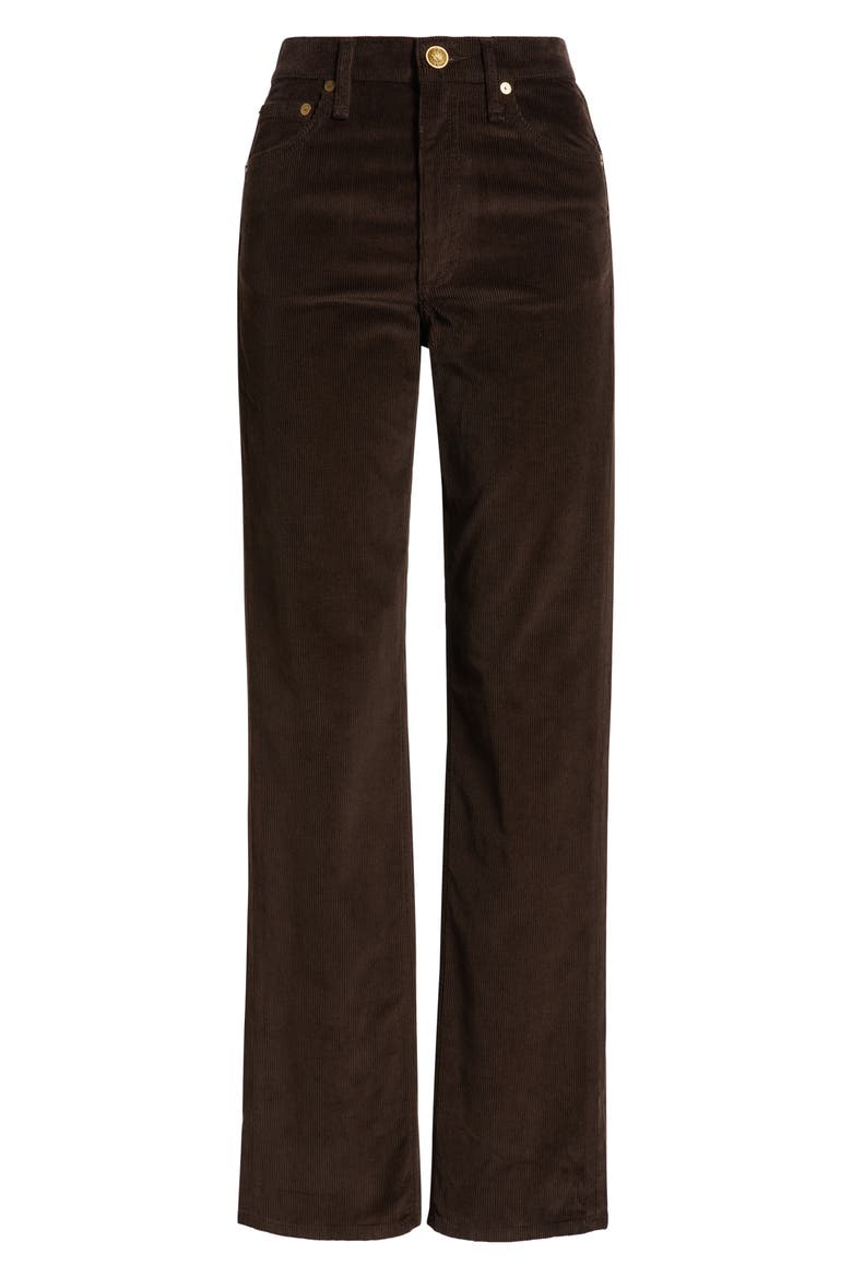 Harlow Corduroy Straight Leg Pants, Alternate, color, DBRWN