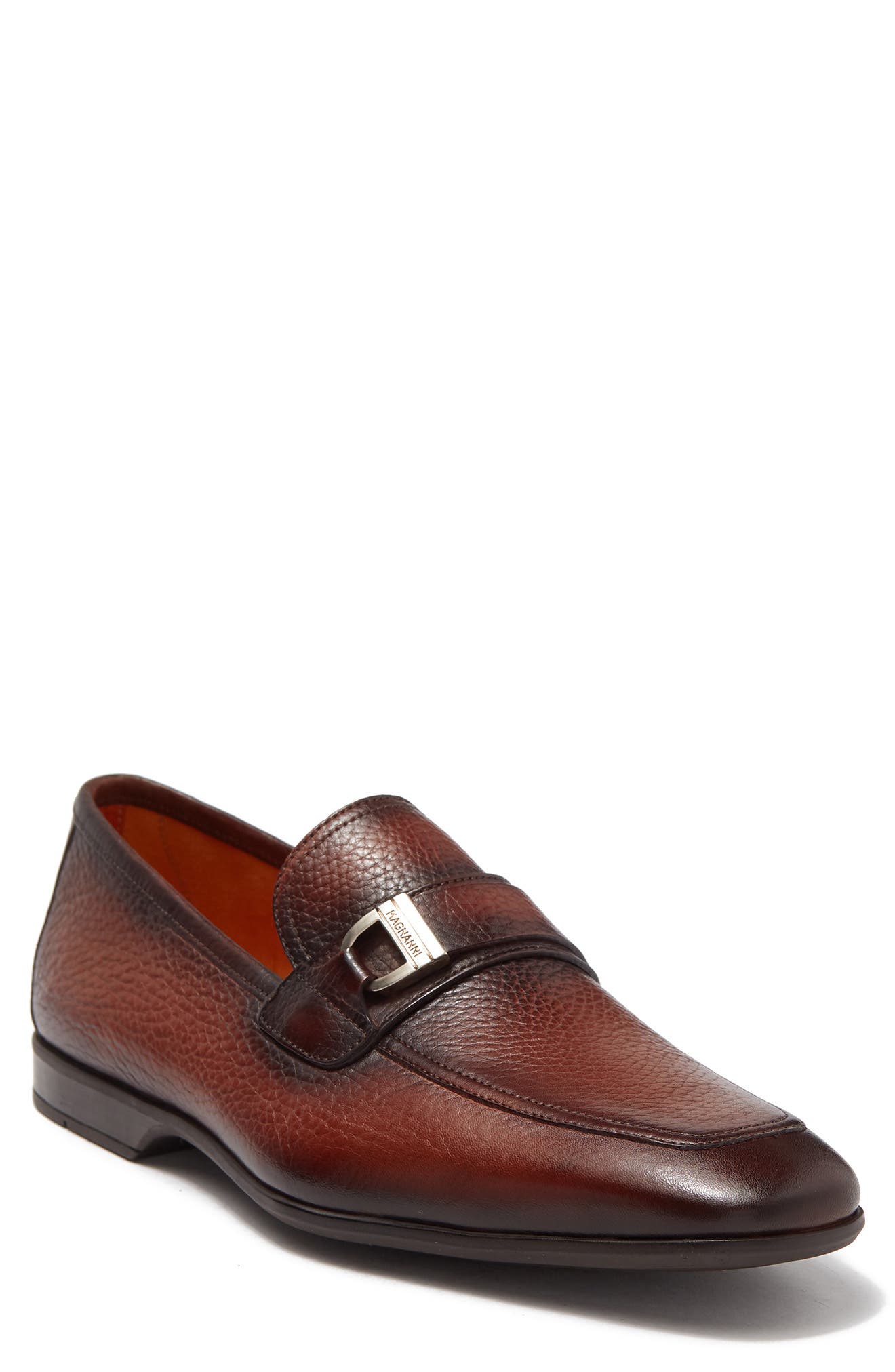 Niko Leather Loafer, Main, color, MID BROWN TUMBLED CALF
