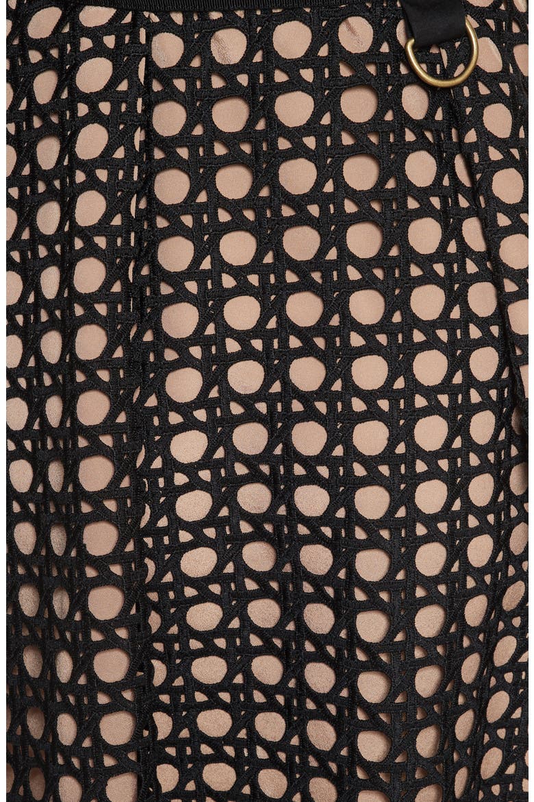 Lace Frill Minidress, Alternate, color, BLACK