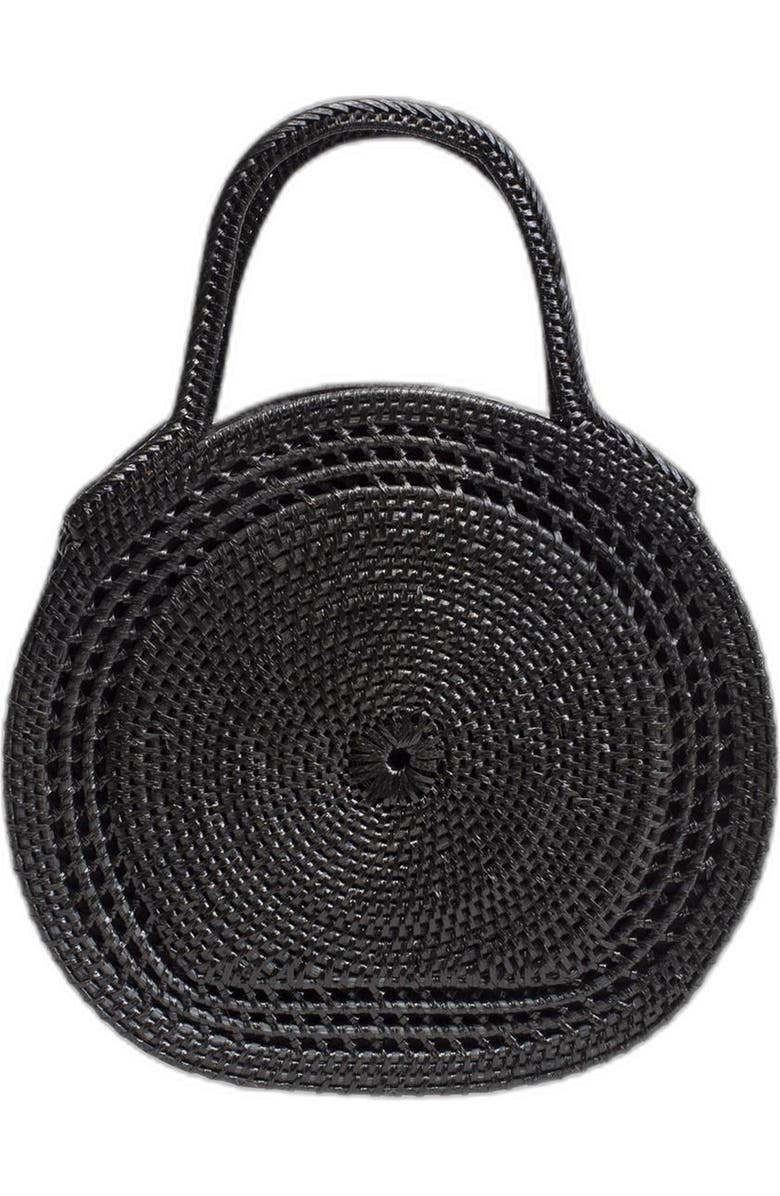 Jelavu Sidney Rattan Satchel, Main, color, Black