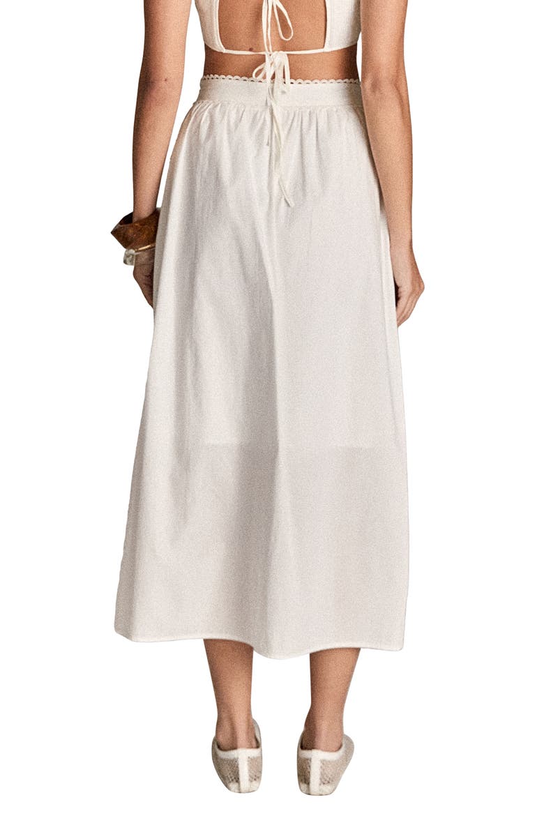 Lace Midi Skirt, Alternate, color, WHITE