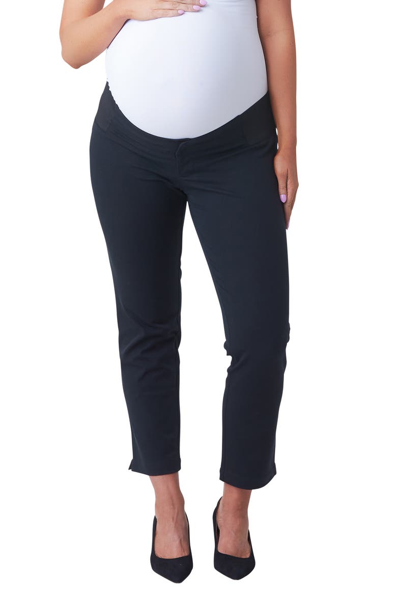 Ava Crop Maternity Pants, Main, color, BLACK
