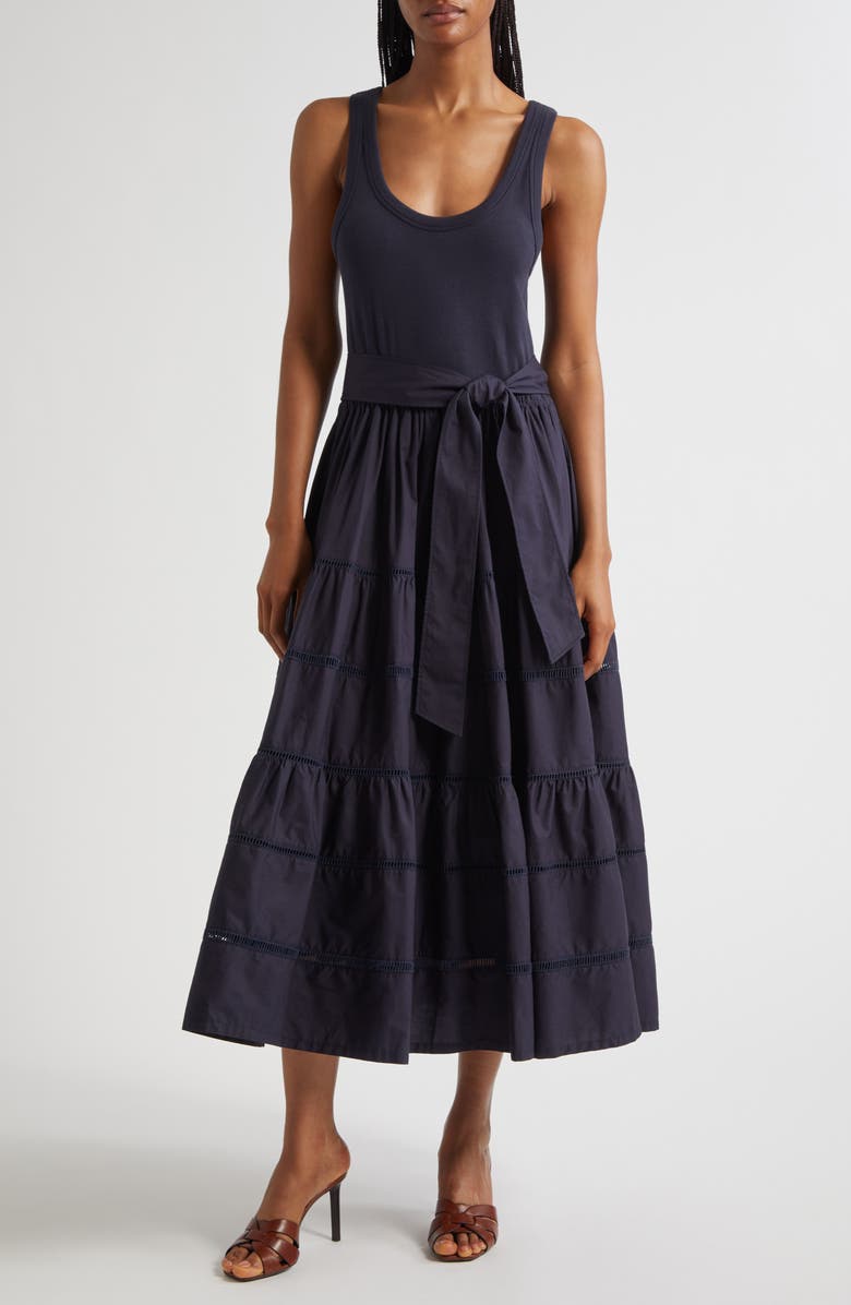 Cinq à Sept Zuri Sleeveless Tiered Maxi Dress, Main, color, 