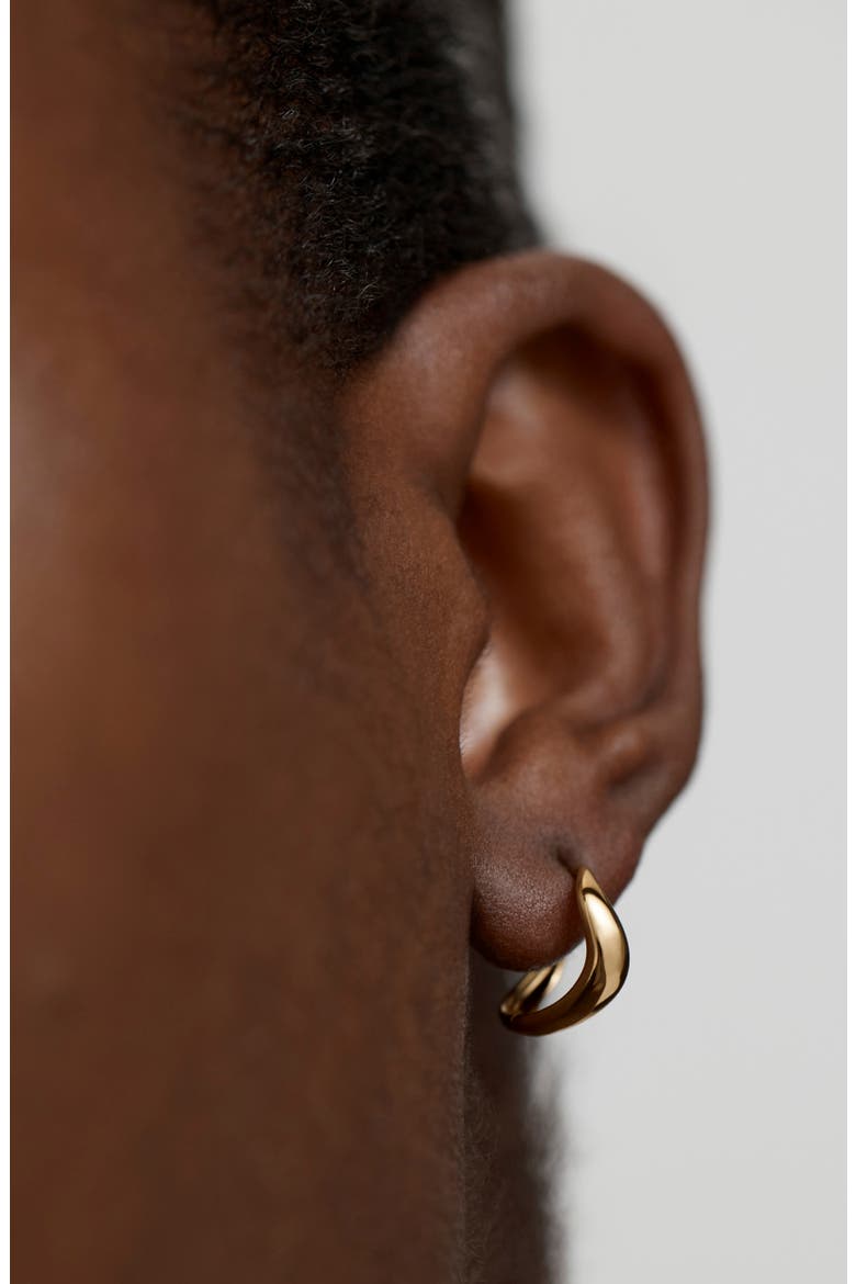Swirl Huggie Hoop Earrings, Alternate, color, 18K GOLD VERMEIL