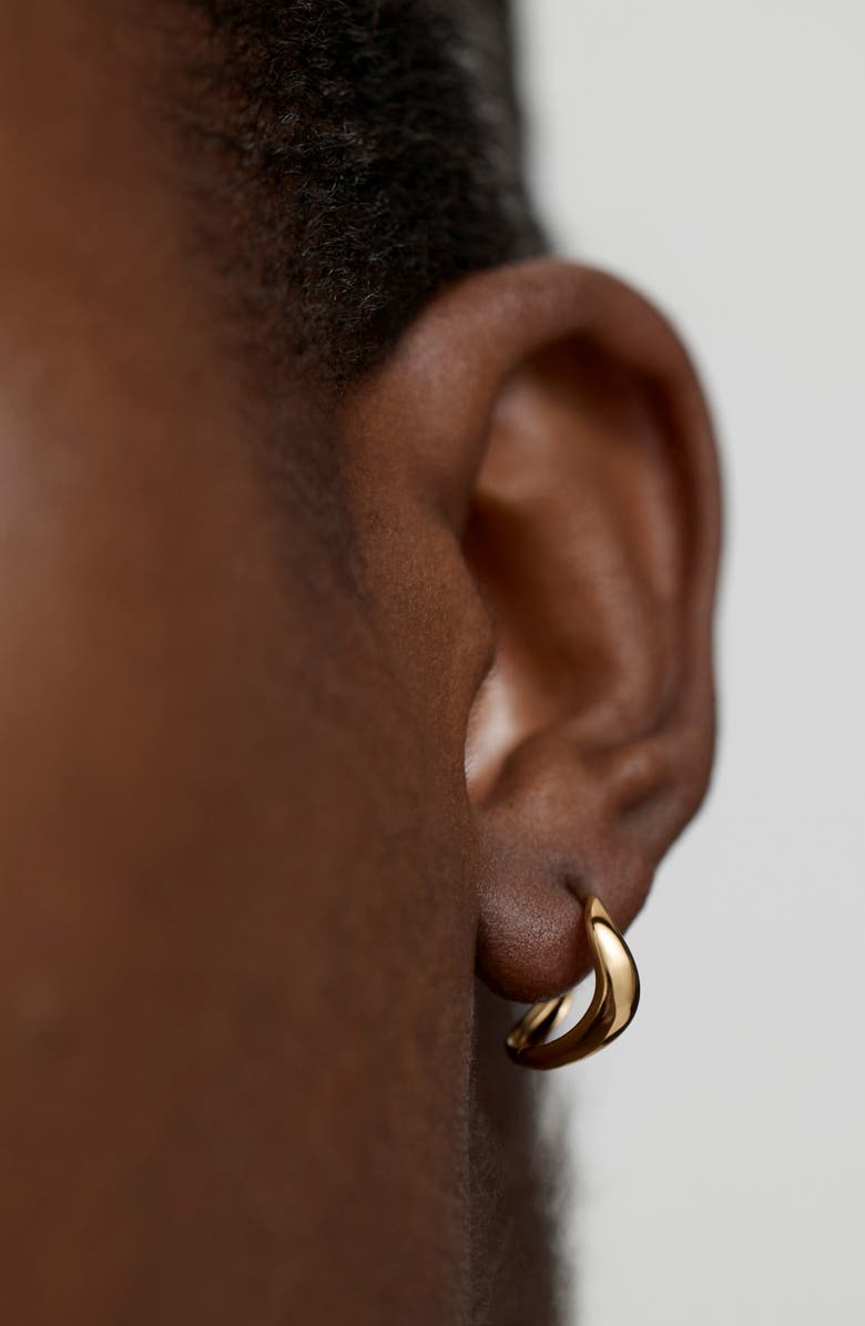 Monica Vinader Swirl Huggie Hoop Earrings, Alternate, color, 18K Gold Vermeil