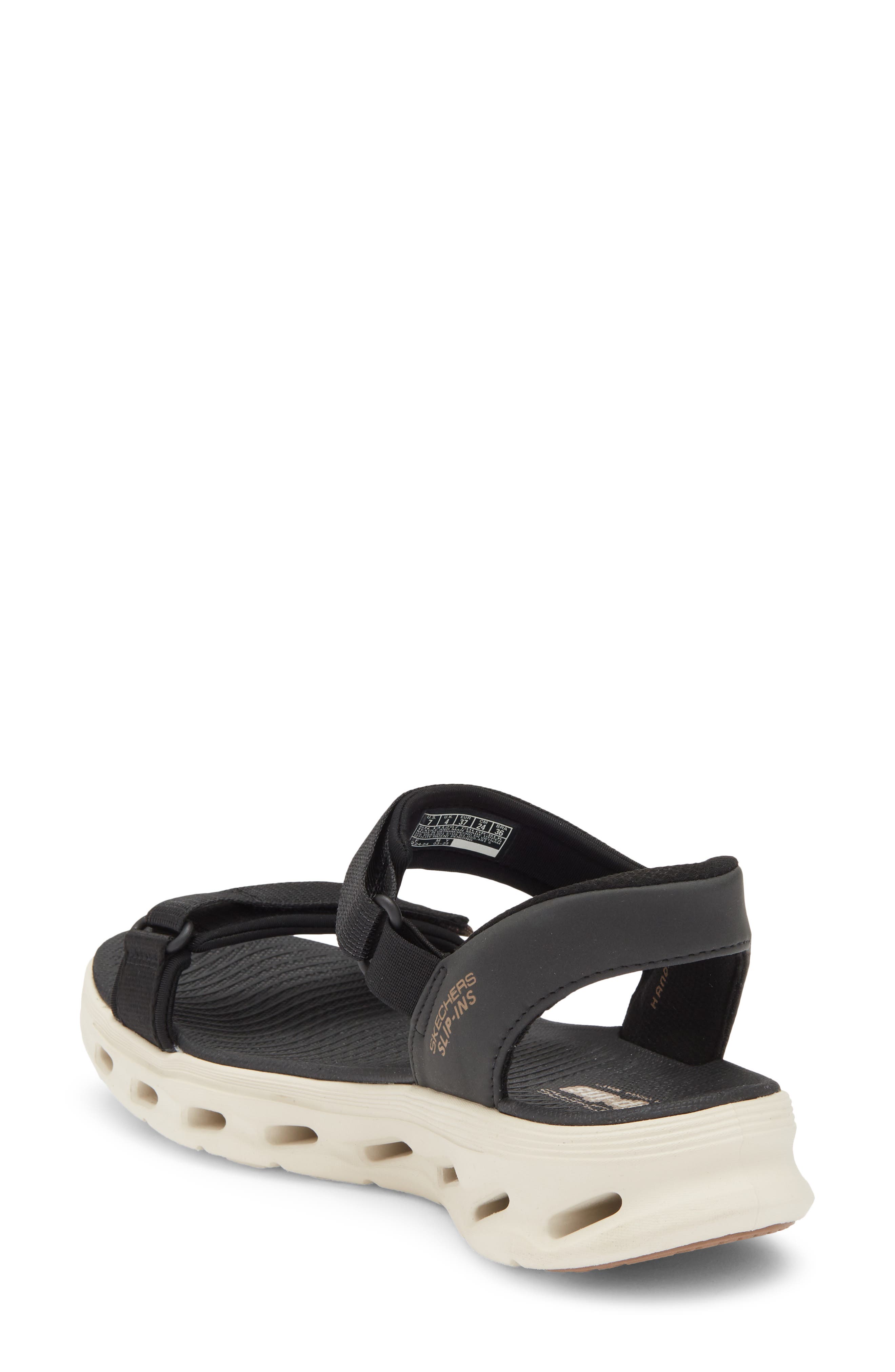 SKECHERS Go Walk Arch Fit Slip-On Sandal, Alternate, color, Black