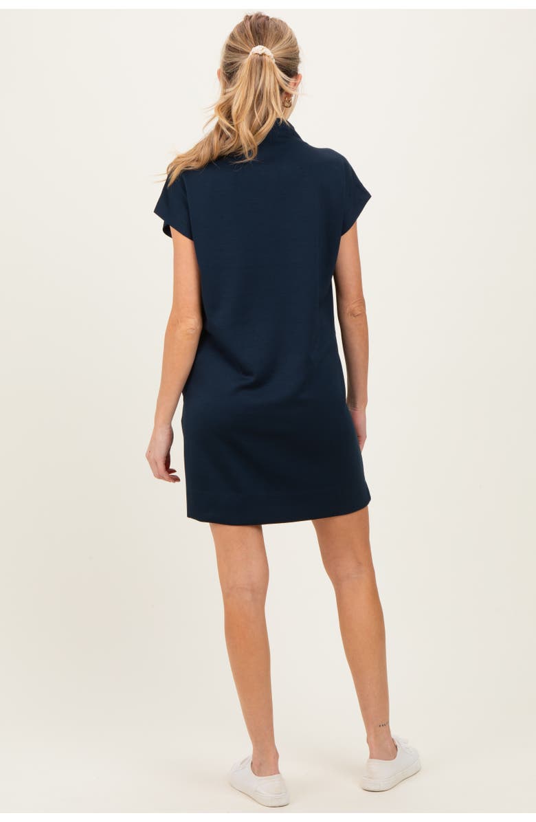 PinkBlush Mock Neck Mini Dress, Alternate, color, Navy Blue