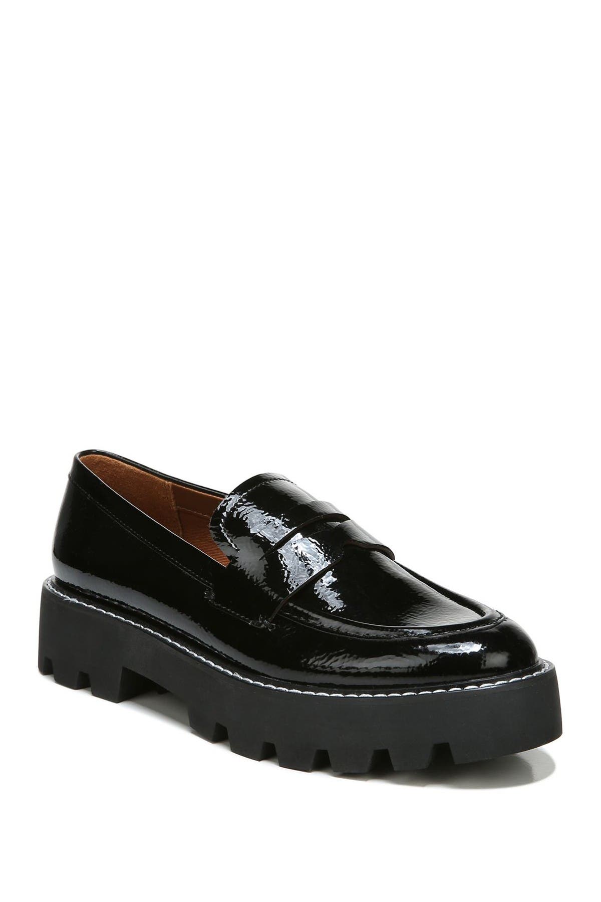 Franco Sarto Bazel Platform Lug Sole Loafer, Alternate, color, Black