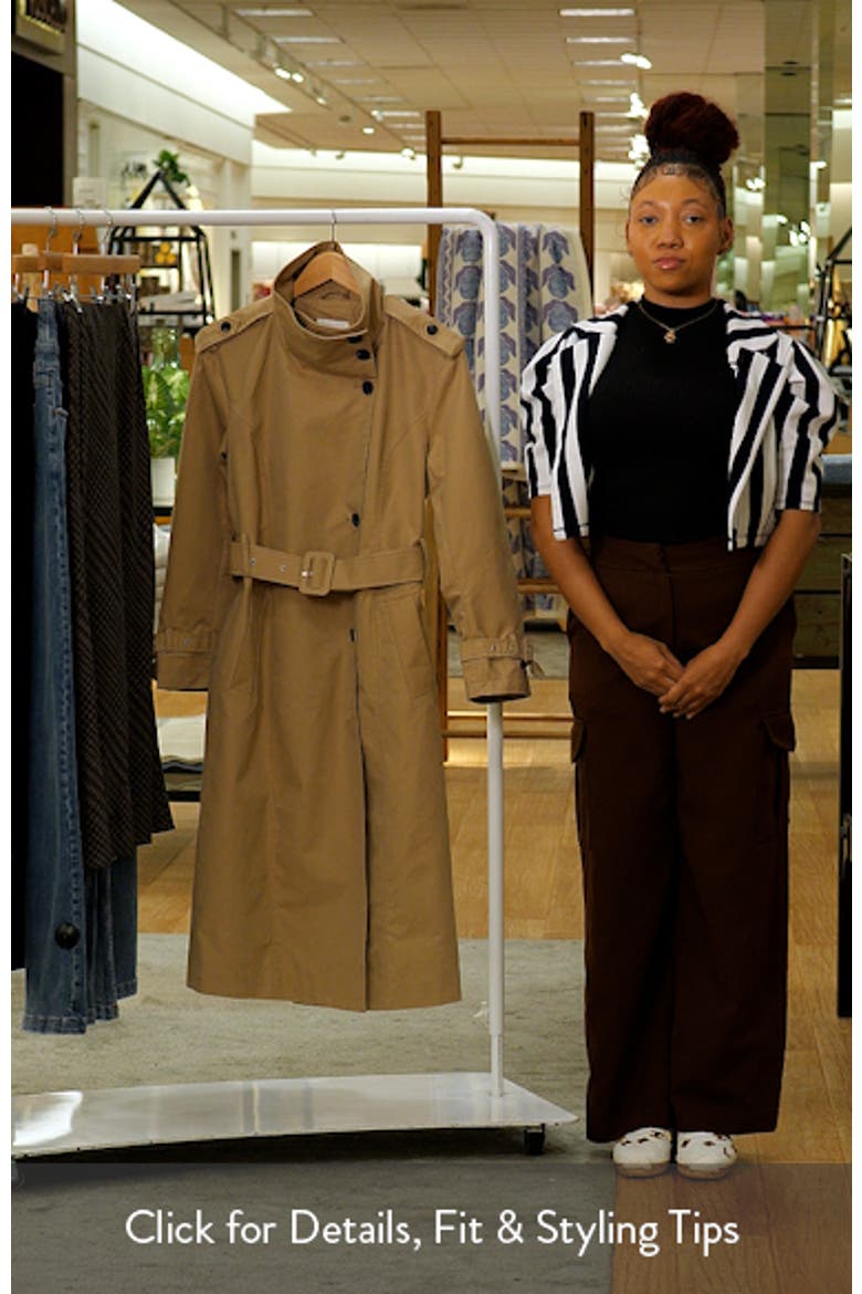 Belted Cotton Blend Trench Coat video