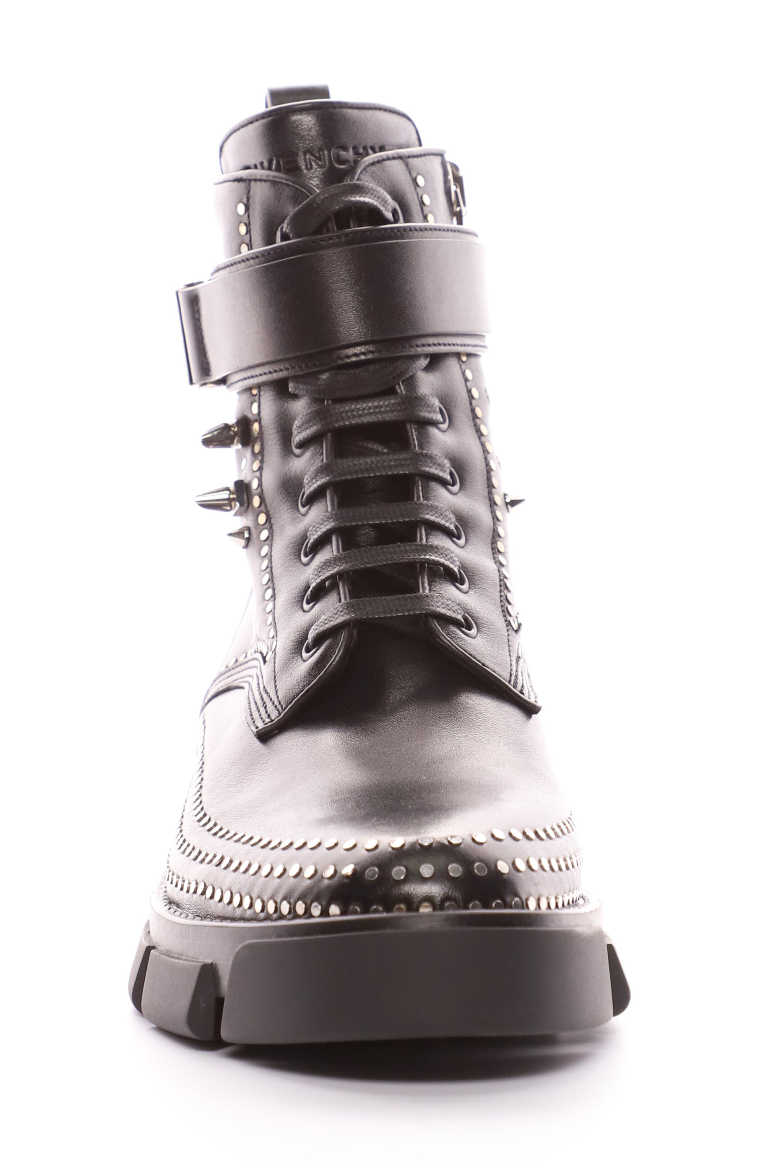 Givenchy Terra 4G Studded Combat Boot, Alternate, color, 