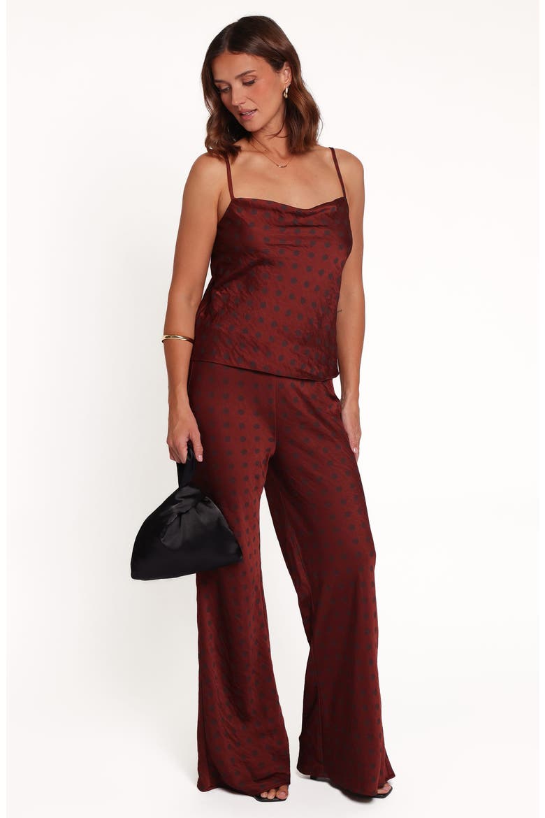 Mandie Polka Dot Pants, Alternate, color, BROWN/ MAROON DOT