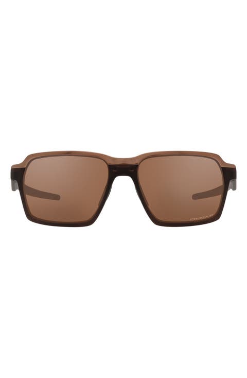 58mm Polarized Rectangular Sunglasses