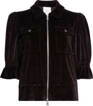 Cinq à Sept Holly Elbow Sleeve Velour Jacket