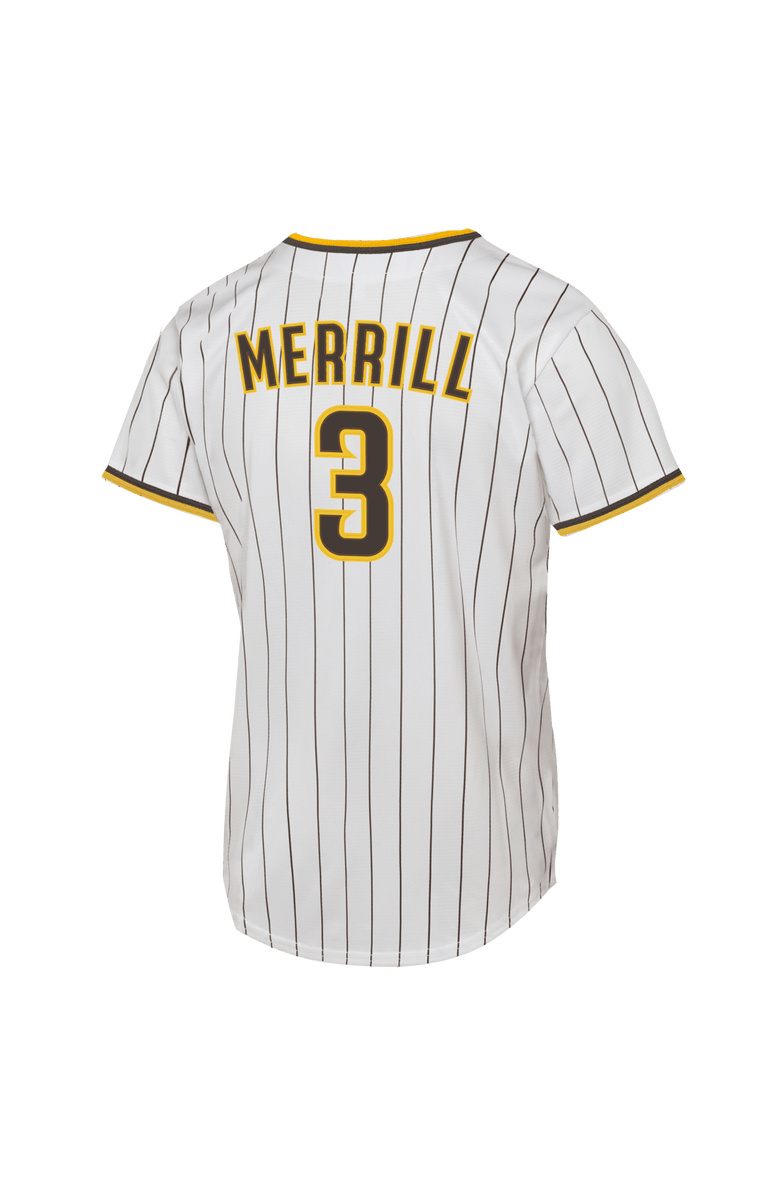 Nike Youth Nike Jackson Merrill White San Diego Padres Home Replica Jersey, Alternate, color, White