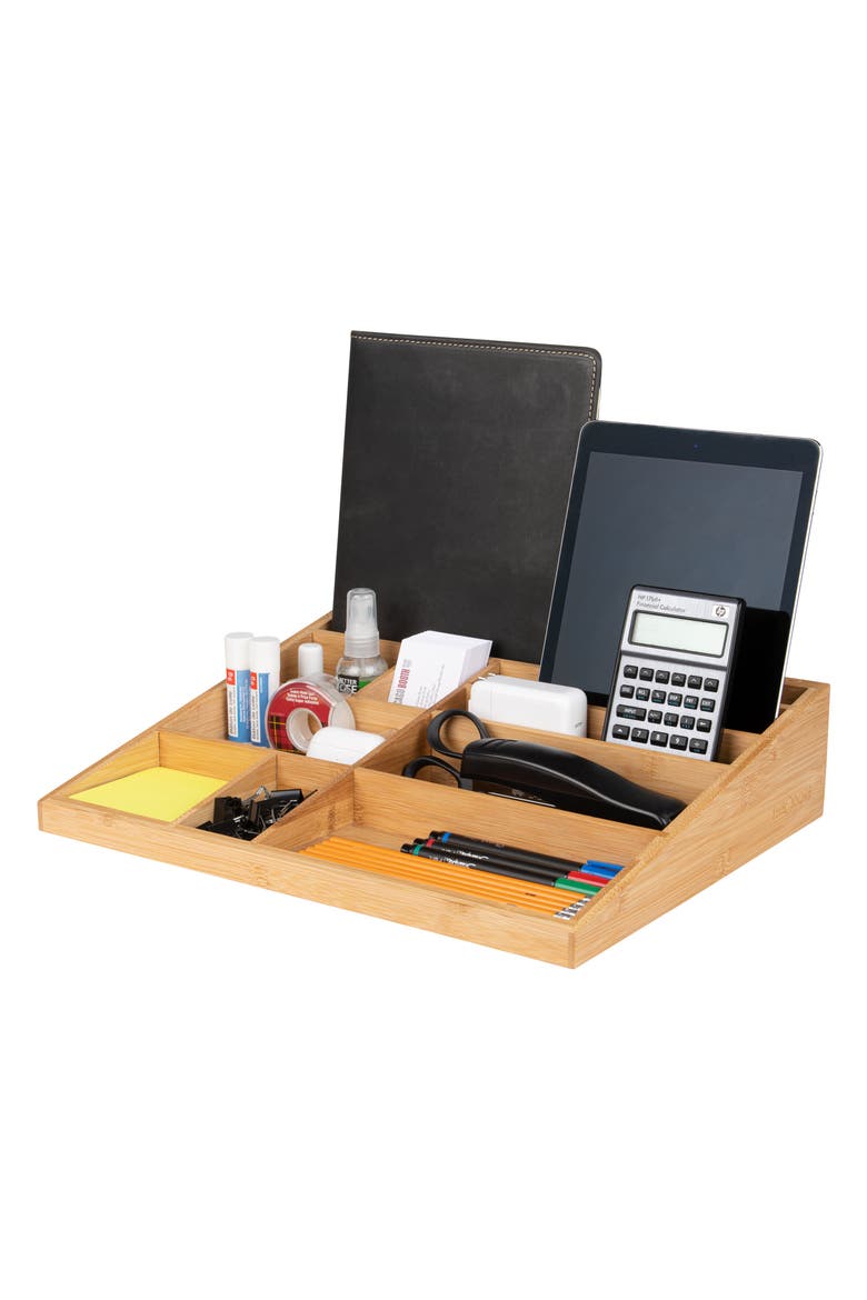 Theodore Desktop Organizer, Alternate, color, Beige