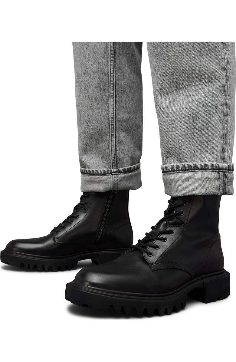 AllSaints Vaughan Zip Derby Boot, Alternate, color, Black
