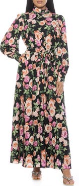 Alexia Admor Saliah Mockneck Blouson Sleeve Dress