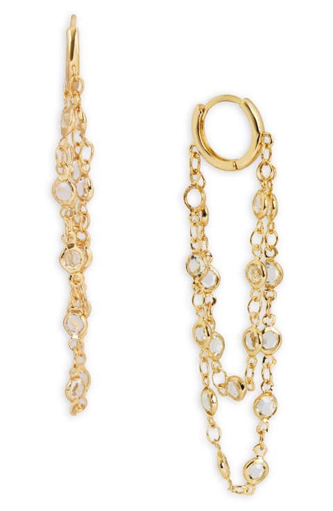 Crystal Cascade Hoop Earrings