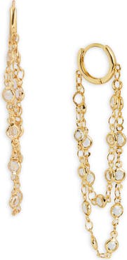 SAACHI Crystal Cascade Hoop Earrings