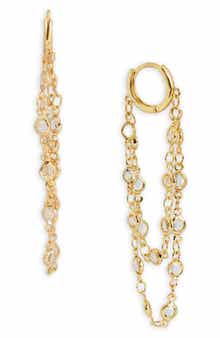 SAACHI Crystal Cascade Hoop Earrings