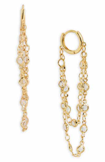 SAACHI Crystal Cascade Hoop Earrings