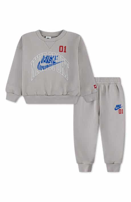 Kids' Multisport Fleece Crewneck Sweatshirt & Joggers Set