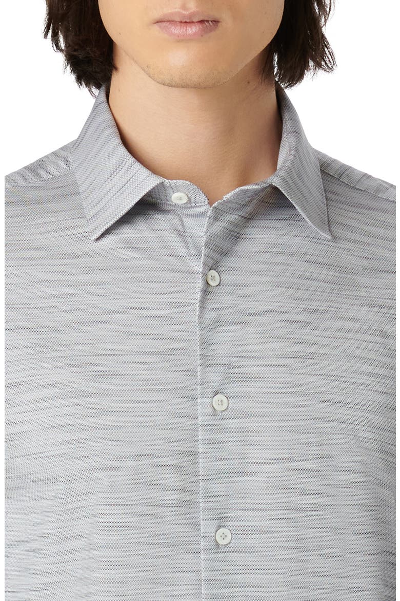 James OoohCotton® Mélange Print Button-Up Shirt, Alternate, color, ZINC